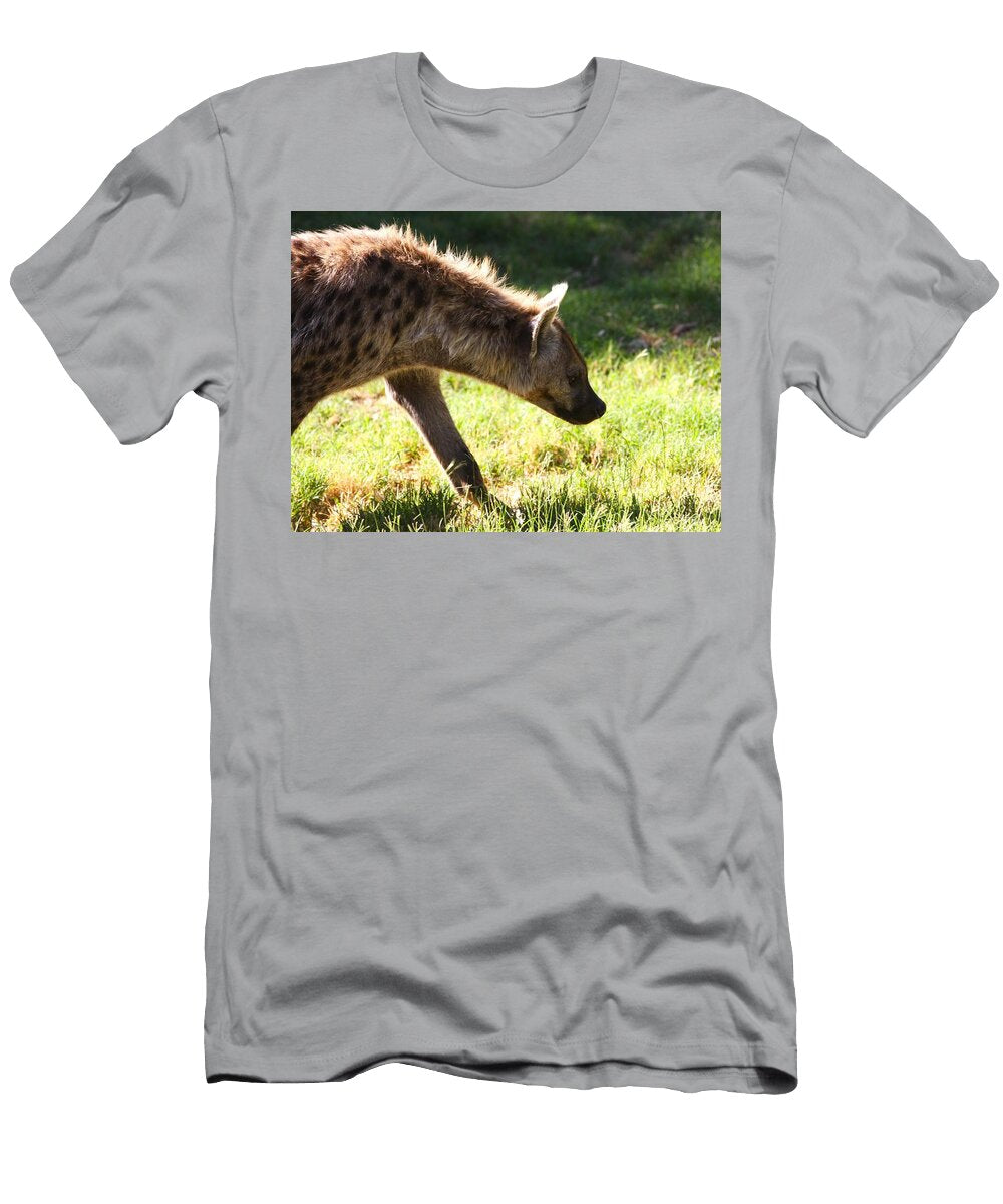 Hyena Walking in Sunlit Grass Brittney Powers T-Shirt