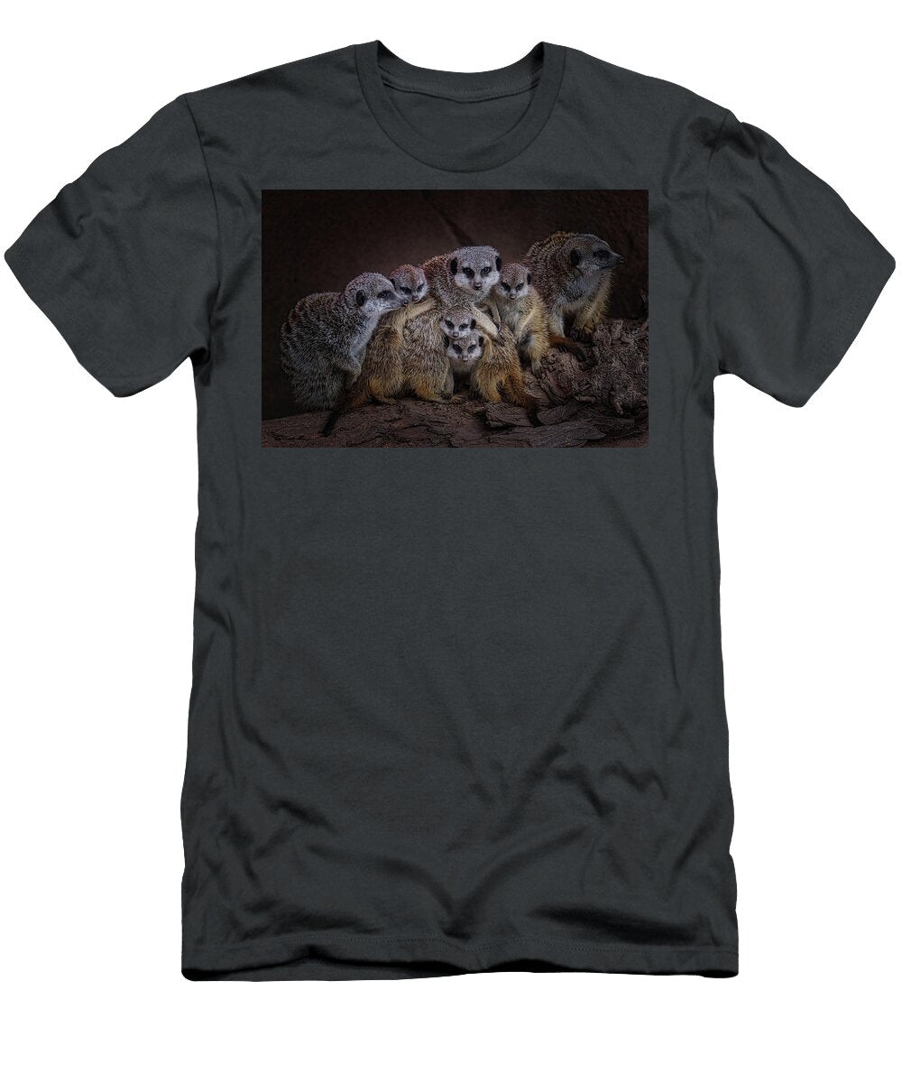 Meerkat Family Portrait Ernie Echols T-Shirt