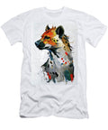 Modern Expressionist Hyena Portrait Bold Colors and Abstract Texture Marian Voicu T-Shirt